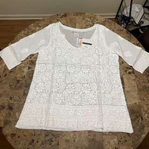Gretchen Scott Hand-Embroidered Tunic Copacabana